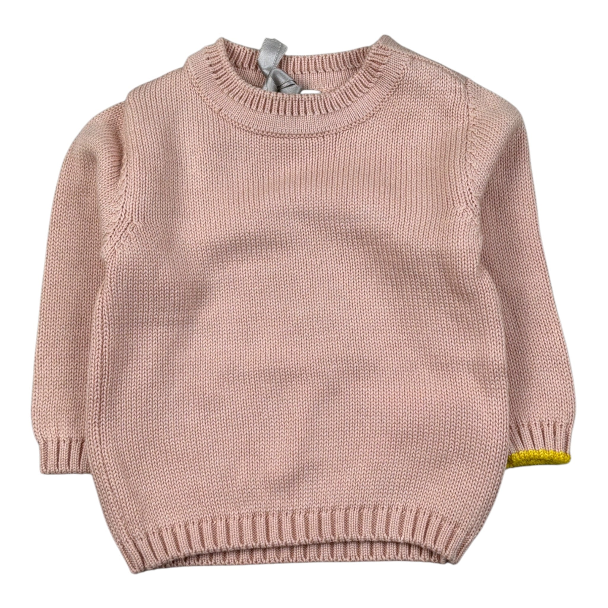 Gensami Maglia Girocollo tinta unita Rosa per Neonata GIR01B ROSA GENSAMI 