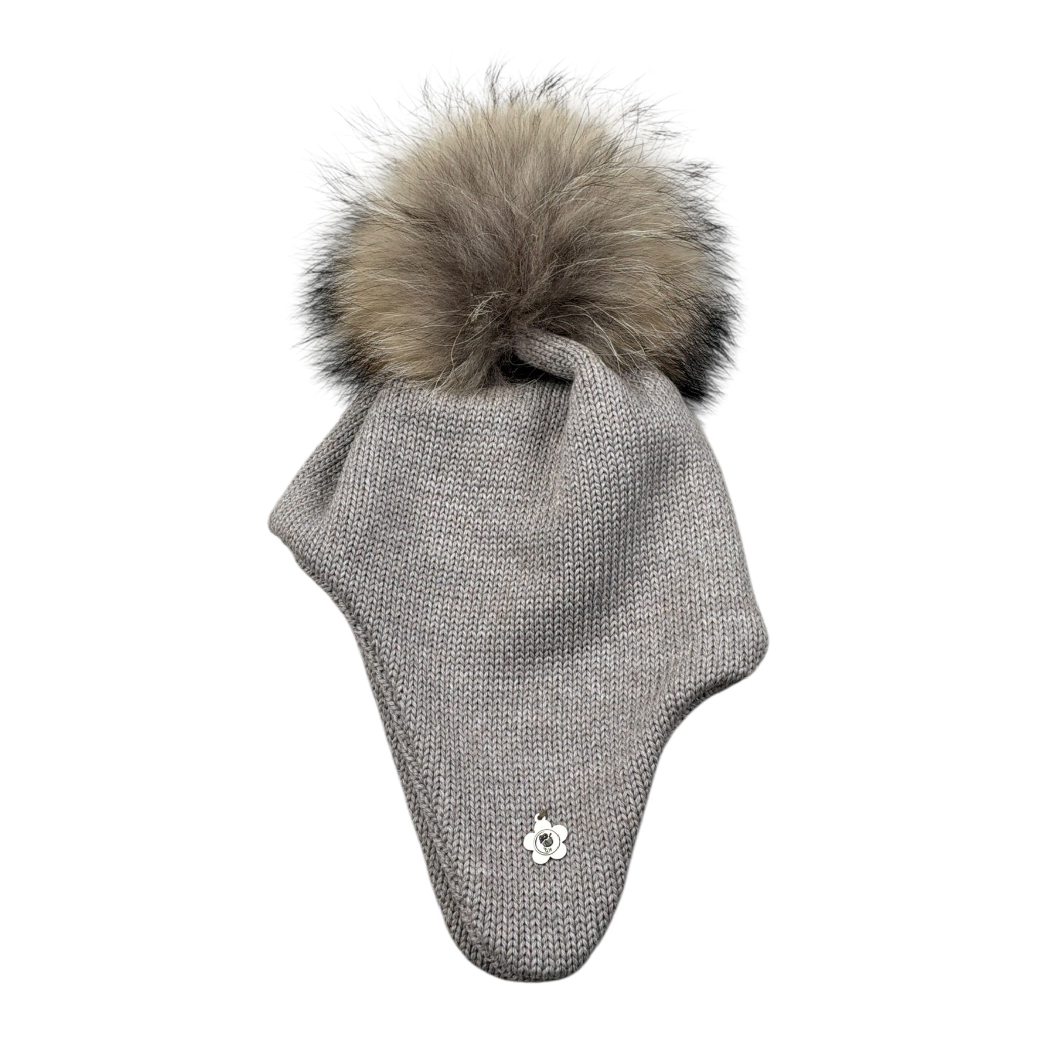 Gio Higuamy Cappello tinta unita con Pon Pon Beige per Bambino CT0223A BEIGE GIO HIGUAMY 