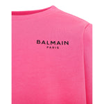 Givenchy Felpa Chiusa Girocollo tinta unita con Logo Rosa per Bambina BX4P30 ROSA GIVENCHY 