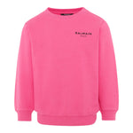 Givenchy Felpa Chiusa Girocollo tinta unita con Logo Rosa per Bambina BX4P30 ROSA GIVENCHY 