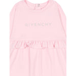 Givenchy Abito Manica Lunga tinta unita con Logo Rosa per Neonata H30899 ROSA GIVENCHY 