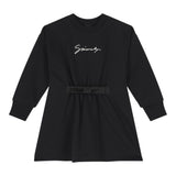 Givenchy Abito Manica Lunga tinta unita con Logo Nero per Bambina H30998 NERO GIVENCHY 
