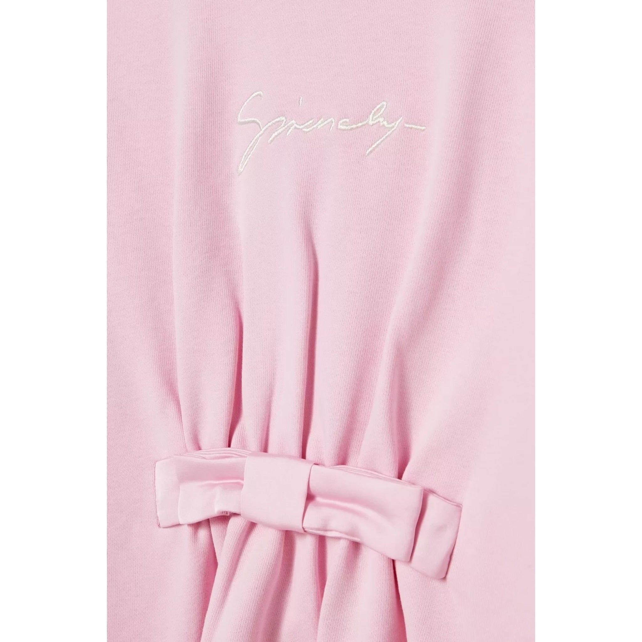 Givenchy Abito Manica Lunga tinta unita con Logo Rosa per Bambina H30998 ROSA GIVENCHY 