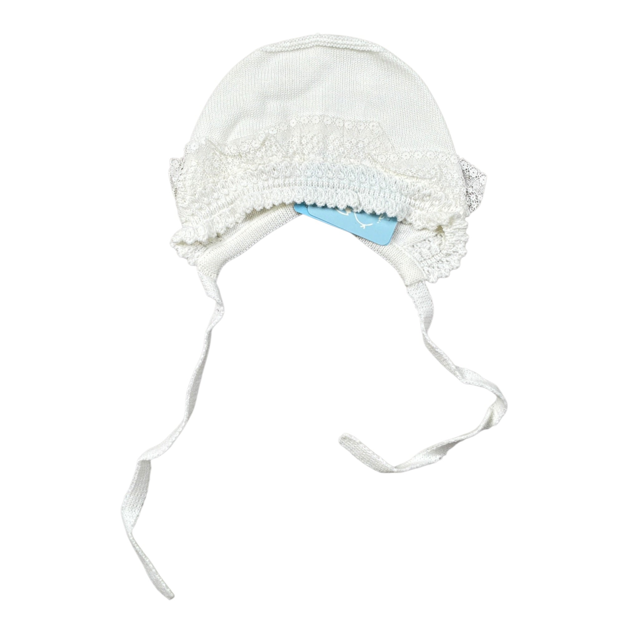 Granlei Cappello tinta unita con Ricami Bianco per Neonata 202518 BIANCO GRANLEI 