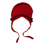 Granlei Cappello tinta unita con Ricami Rosso per Neonata 21067 ROSSO GRANLEI 