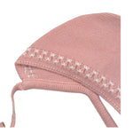 Granlei Cappello tinta unita con Ricami Rosa per Neonata 21121 ROSA GRANLEI 