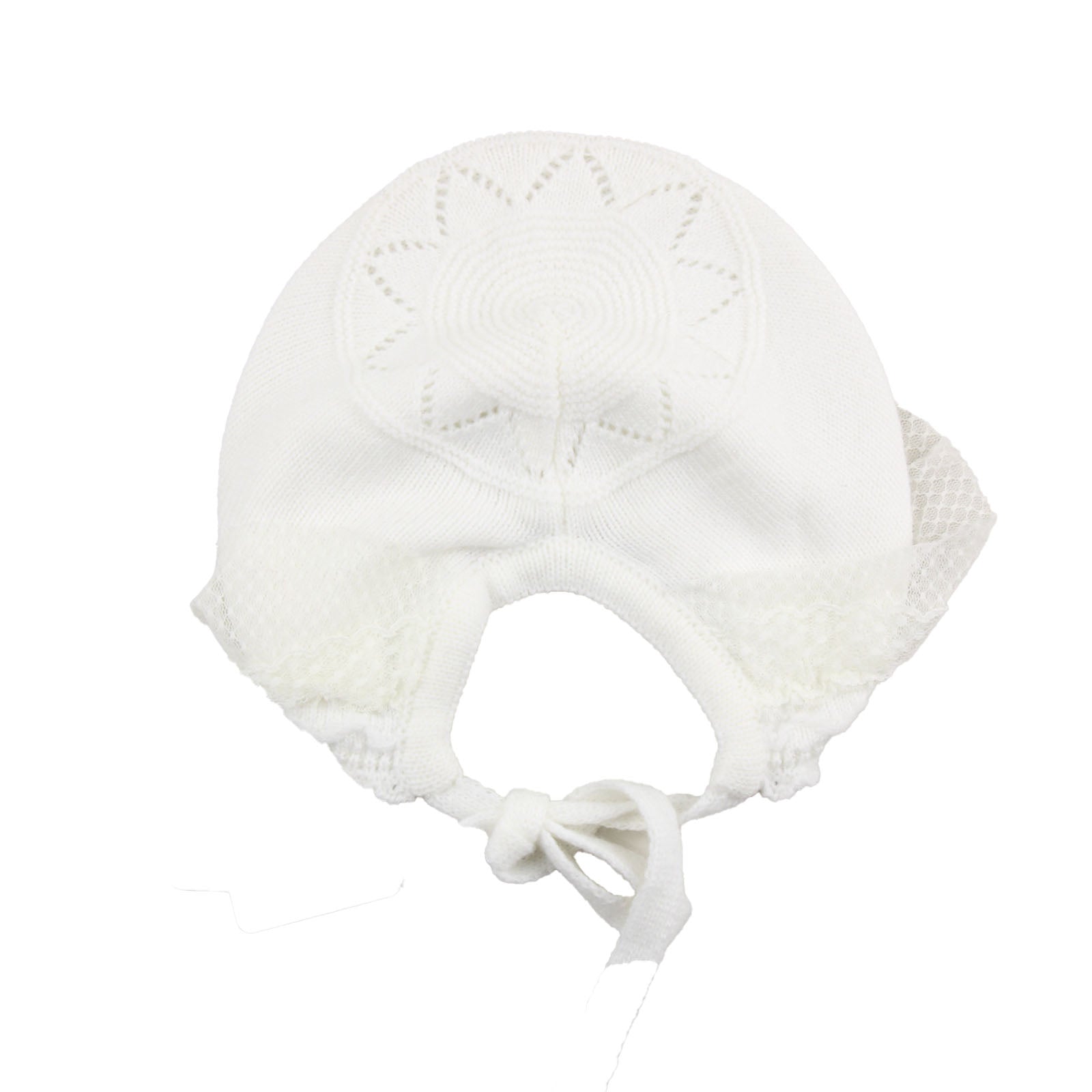 Granlei Cappello tinta unita con Ricami Bianco per Neonata 21321 BIANCO GRANLEI 