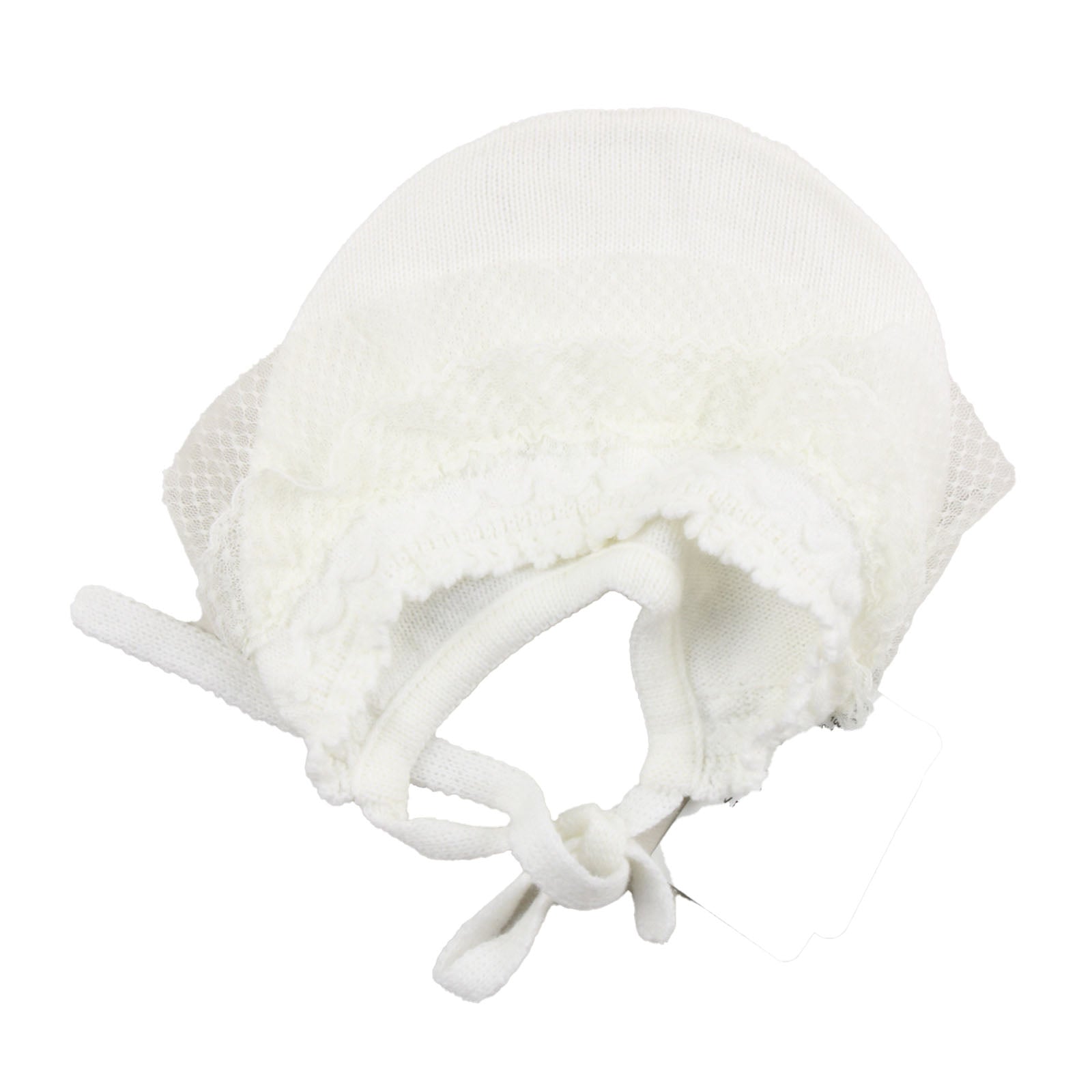 Granlei Cappello tinta unita con Ricami Bianco per Neonata 21321 BIANCO GRANLEI 