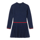 Gucci Abito Manica Lunga tinta unita Blu per Bambina 828450 BLU GUCCI 