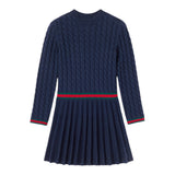 Gucci Abito Manica Lunga tinta unita Blu per Bambina 828450 BLU GUCCI 