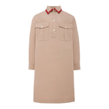Gucci Abito Manica Lunga tinta unita Beige per Bambina 828484 BEIGE GUCCI 