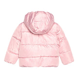 Guess Giubbino tinta unita con Zip Cappuccio E Pelliccia Rosa per Neonata A3BL02WB240 ROSA GUESS 