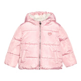 Guess Giubbino tinta unita con Zip Cappuccio E Pelliccia Rosa per Neonata A3BL02WB240 ROSA GUESS 