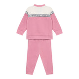 Guess Completo 2 Pezzi Felpa-Pantalone tinta unita Rosa per Neonata A5YG10KA654 ROSA GUESS 
