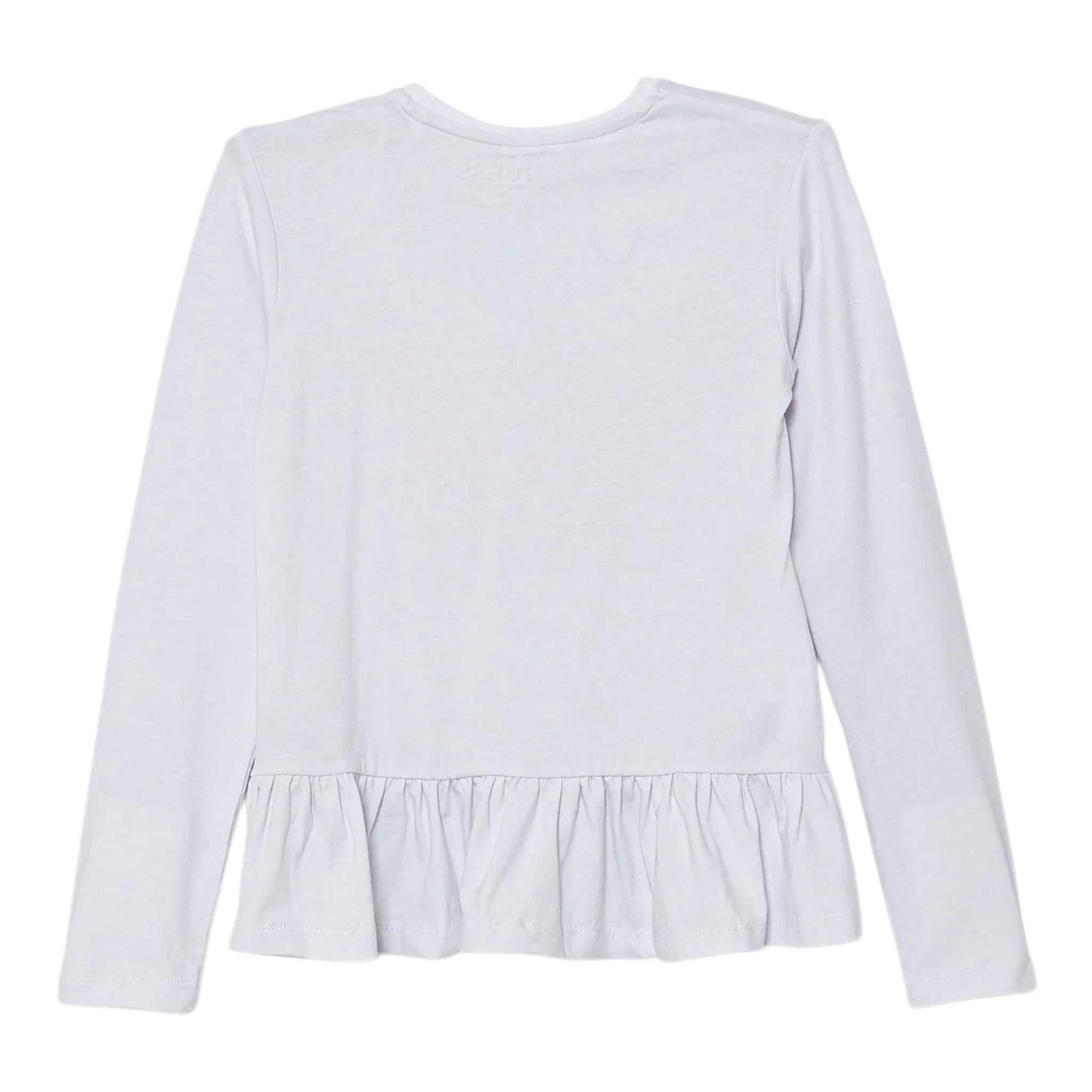 Guess Shirt Girocollo tinta unita con Stampe Bianco per Neonata A5YI01K6YW4 BIANCO GUESS 