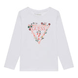 Guess Shirt tinta unita con Stampa Bianco per Neonata A5YI03K6YW4 BIANCO GUESS 
