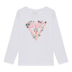 Guess Shirt tinta unita con Stampa Bianco per Neonata A5YI03K6YW4 BIANCO GUESS 