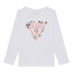 Guess Shirt tinta unita con Stampa Bianco per Bambina A5YI03K6YW4XJ BIANCO GUESS 