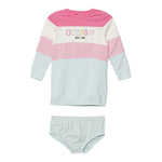 Guess Abito Manica Lunga Multicolor con Culotte Multicolor per Neonata A5YK01KA6R4 MULTICOLOR GUESS 