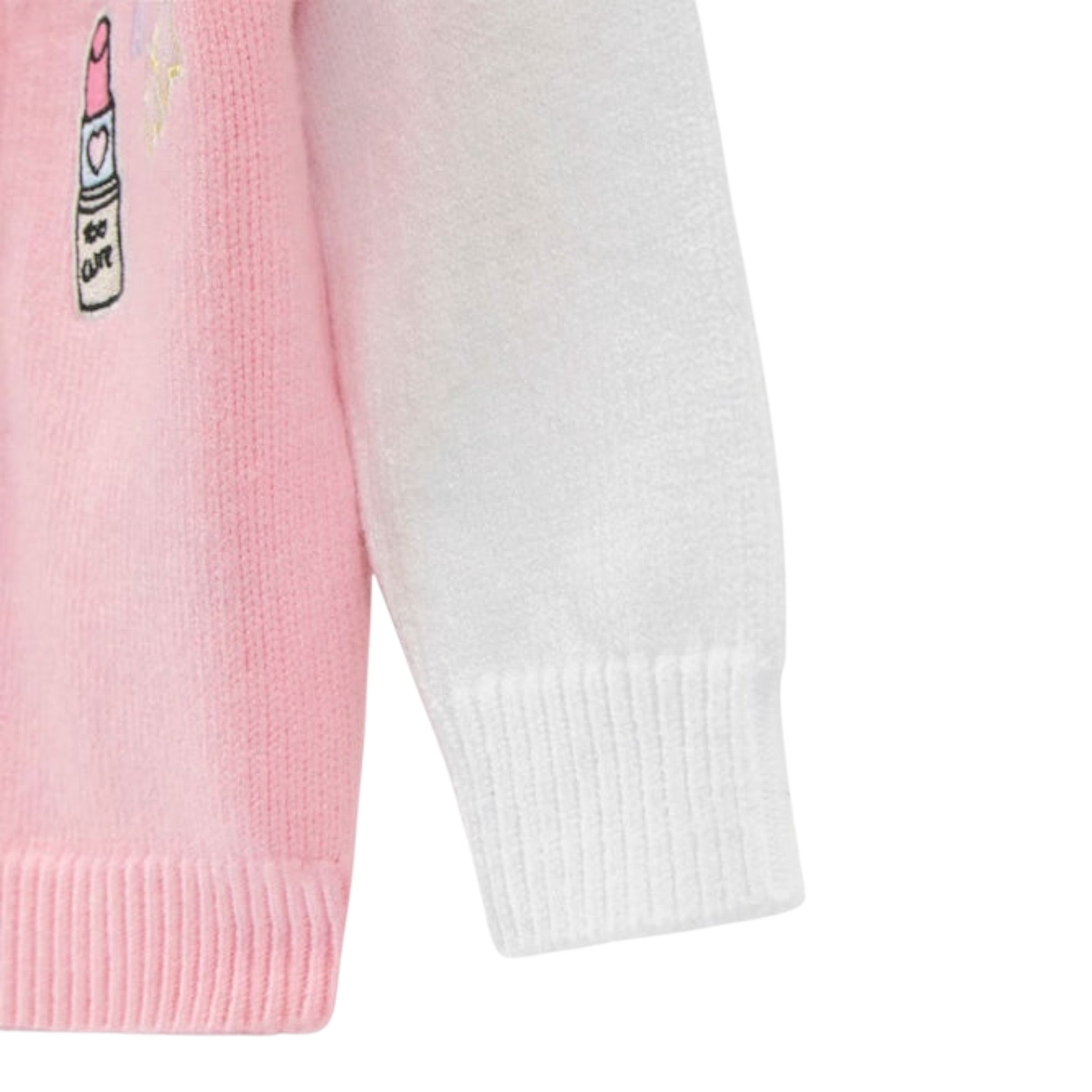 Guess Cardigan Bicolore con Stampa Bianco/Rosa per Neonata A5YR00Z3GS0 BIANCO/ROSA GUESS 