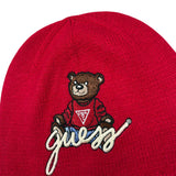 Guess Cappello tinta unita con Stampa Rosso per Neonata H4BZ09Z2QP0 ROSSO GUESS 