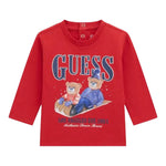 Guess Shirt tinta unita Girocollo con Stampa Rosso per Neonato I5BI00I3Z14X ROSSO GUESS 