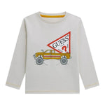 Guess Shirt tinta unita con Stampa Panna per Neonato I5BI01I3Z14 PANNA GUESS 