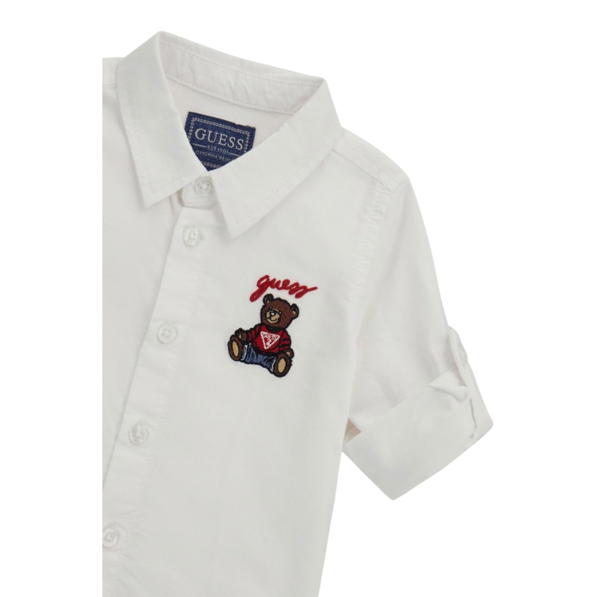Guess Camicia Manica Lunga tinta unita Bianco per Neonato I5RH00W9CL0 BIANCO GUESS 