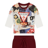 Guess Completo 2Pz Shirt-Pantalone Bordeaux per Neonato I5YG00K8HM4 BORDEAUX GUESS 