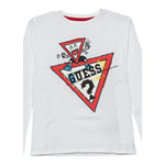 Guess Shirt tinta unita Girocollo con Stampa Bianco per Neonato I5YI00K8HM4 BIANCO GUESS 