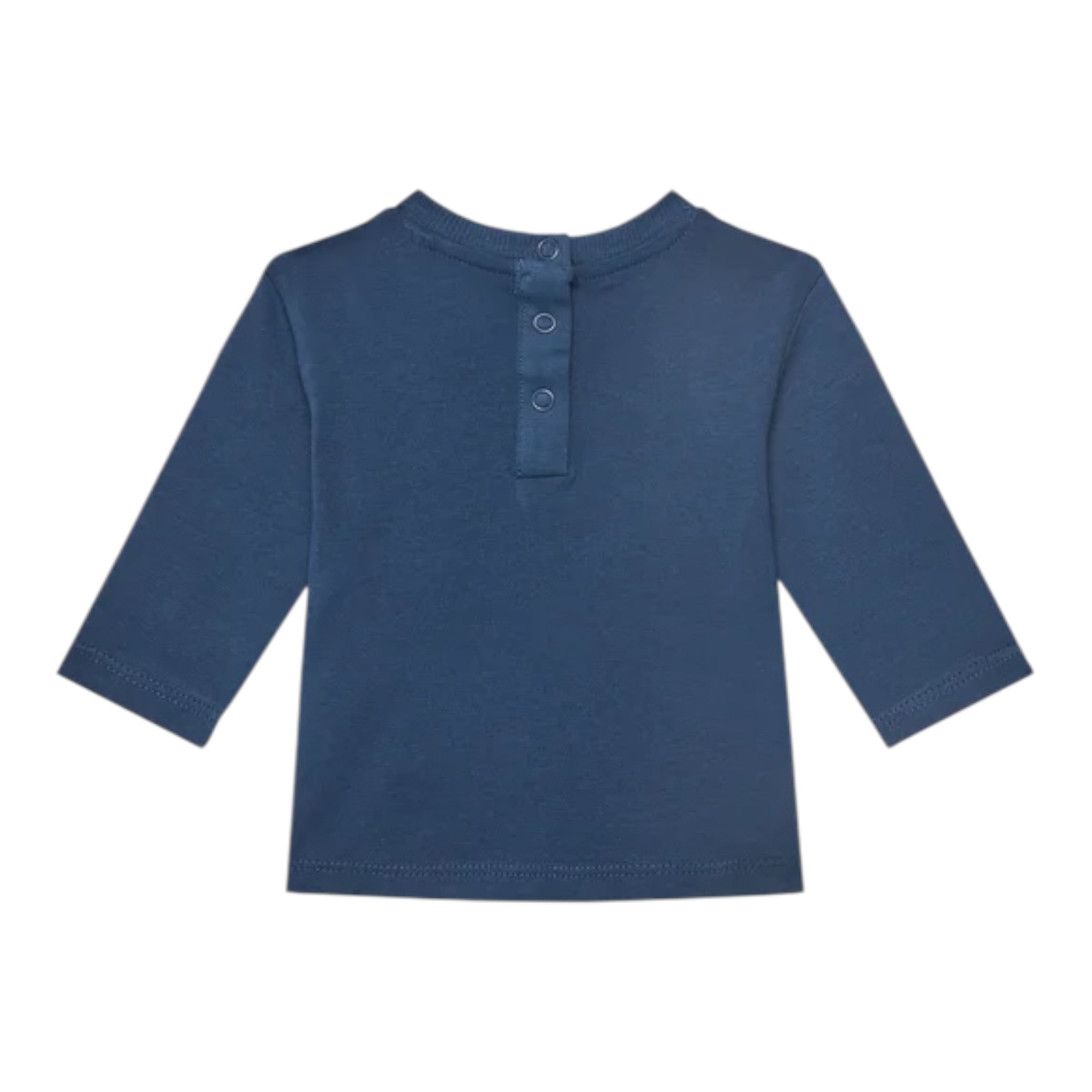 Guess Shirt tinta unita Girocollo con Stampa Blu per Neonato I5YI02K8HM4X BLU GUESS 