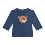 Guess Shirt tinta unita Girocollo con Stampa Blu per Neonato I5YI02K8HM4X BLU GUESS 