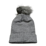 Guess Cappello tinta unita con Pon Pon E Strass Grigio per Bambina J1BZ01Z2QP0 GRIGIO GUESS 