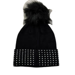 Guess Cappello tinta unita con Pon Pon E Strass Nero per Bambina J1BZ01Z2QP0X NERO GUESS 