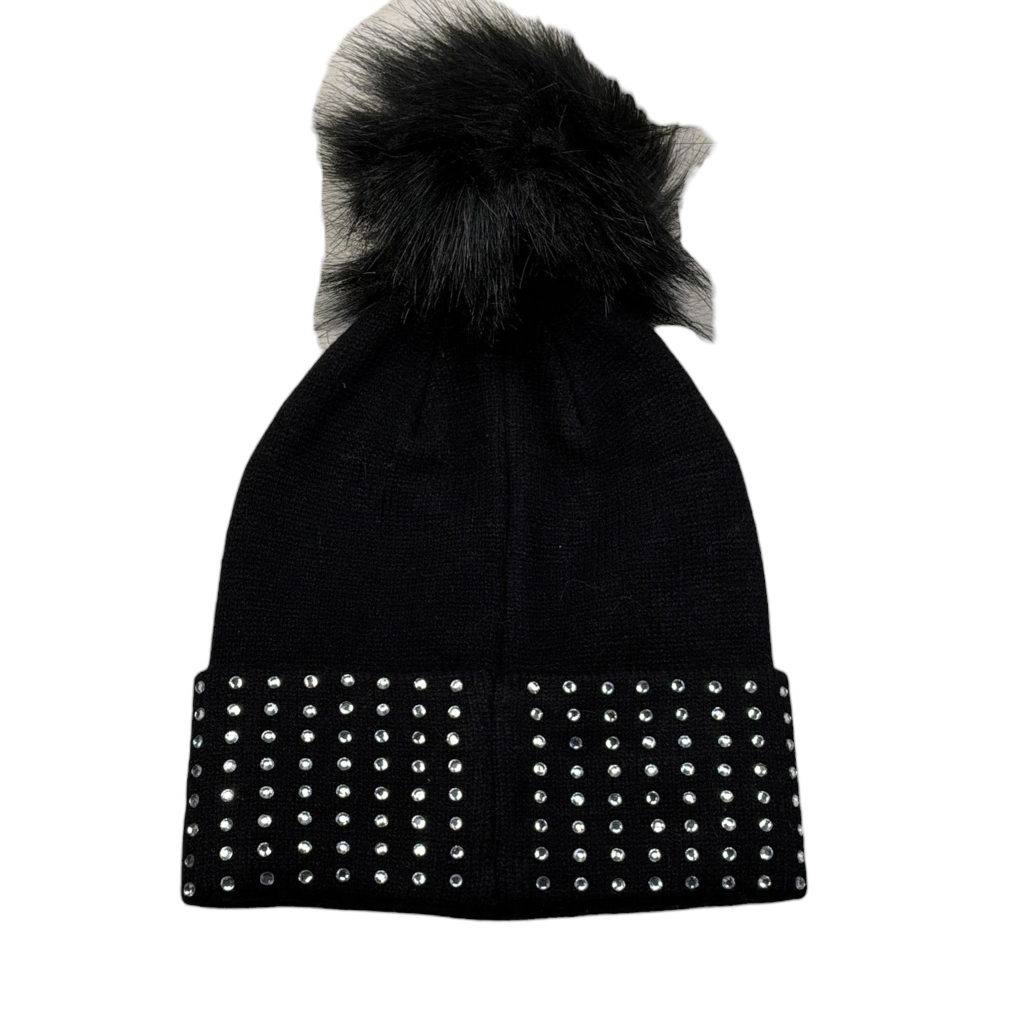 Guess Cappello tinta unita con Pon Pon E Strass Nero per Bambina J1BZ01Z2QP0X NERO GUESS 