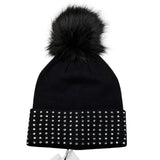 Guess Cappello tinta unita con Pon Pon E Strass Nero per Bambina J1BZ01Z2QP0X NERO GUESS 