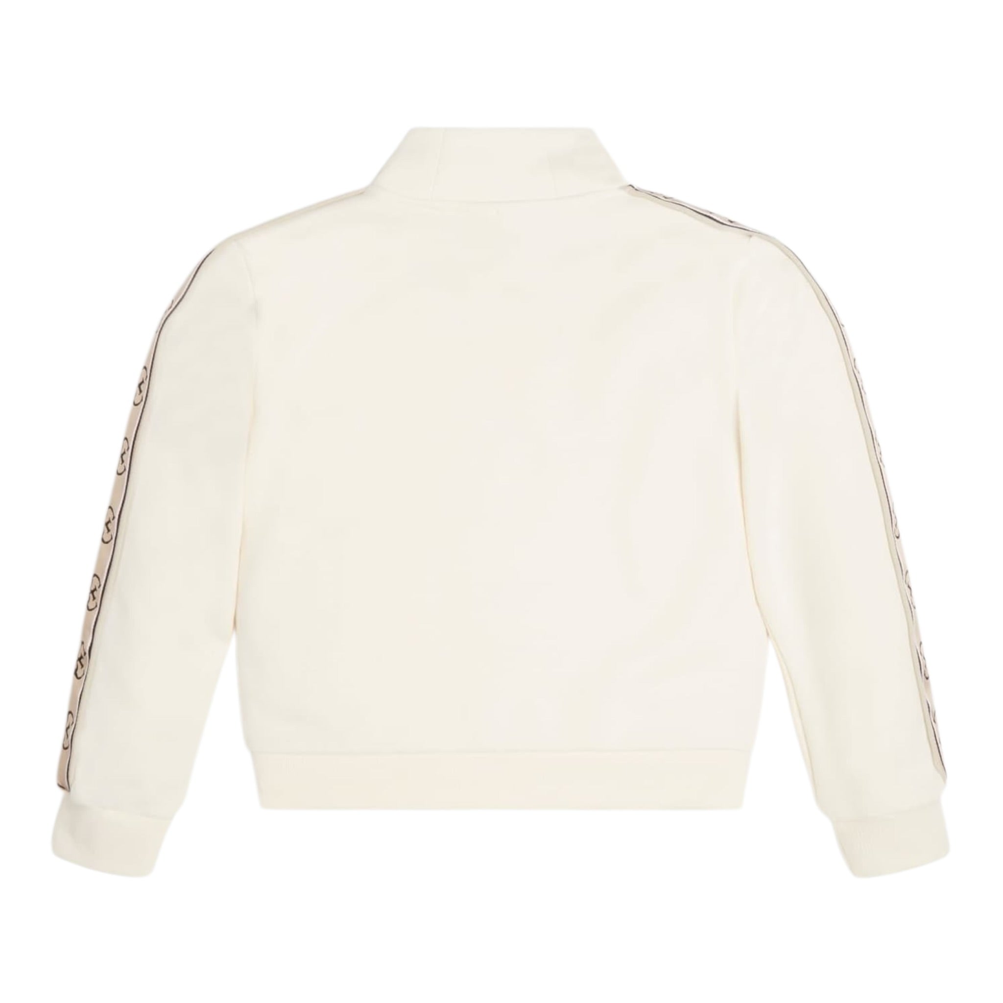 Guess Felpa con Zip tinta unita con Maniche In Contrasto Panna per Bambina J2YQ06KB3P2 PANNA GUESS 