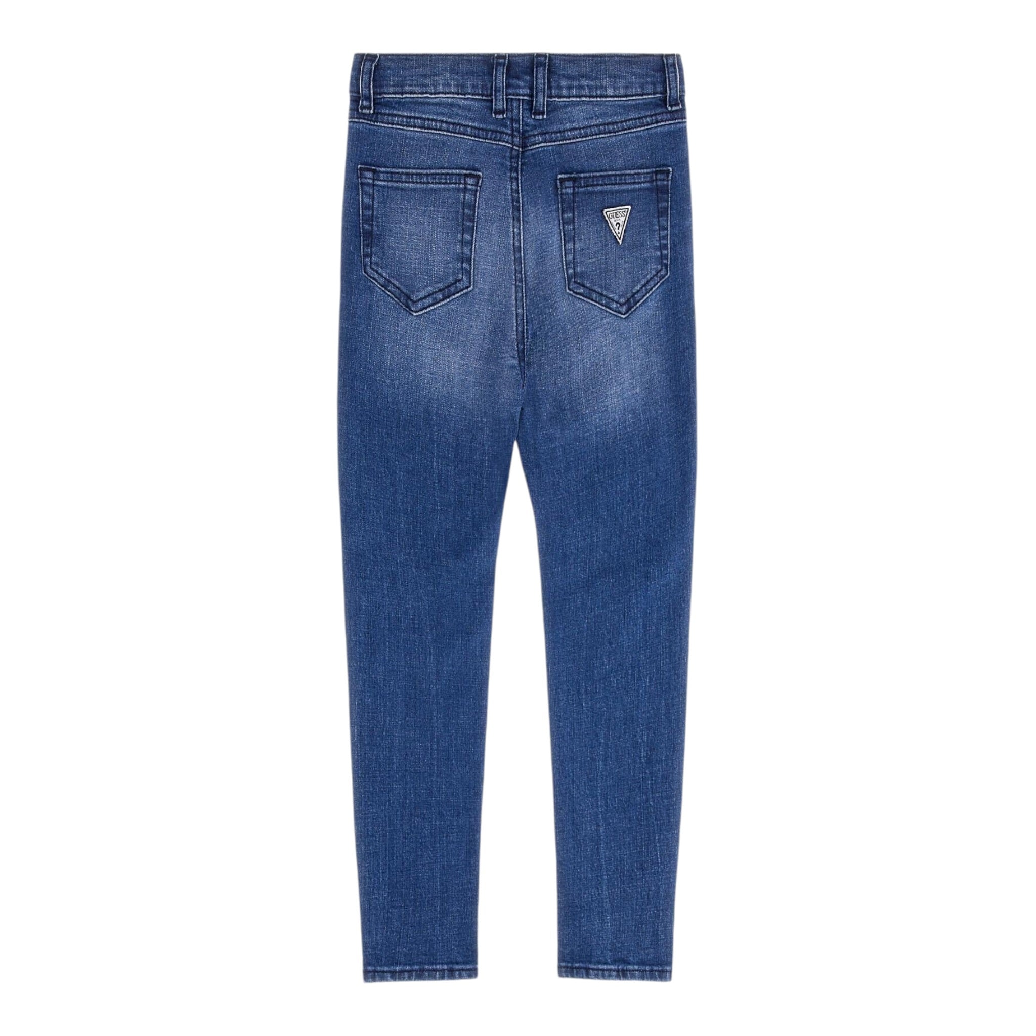 Guess Jeans tinta unita con Logo Blu per Bambina J3YA04D52Z0 BLU GUESS 