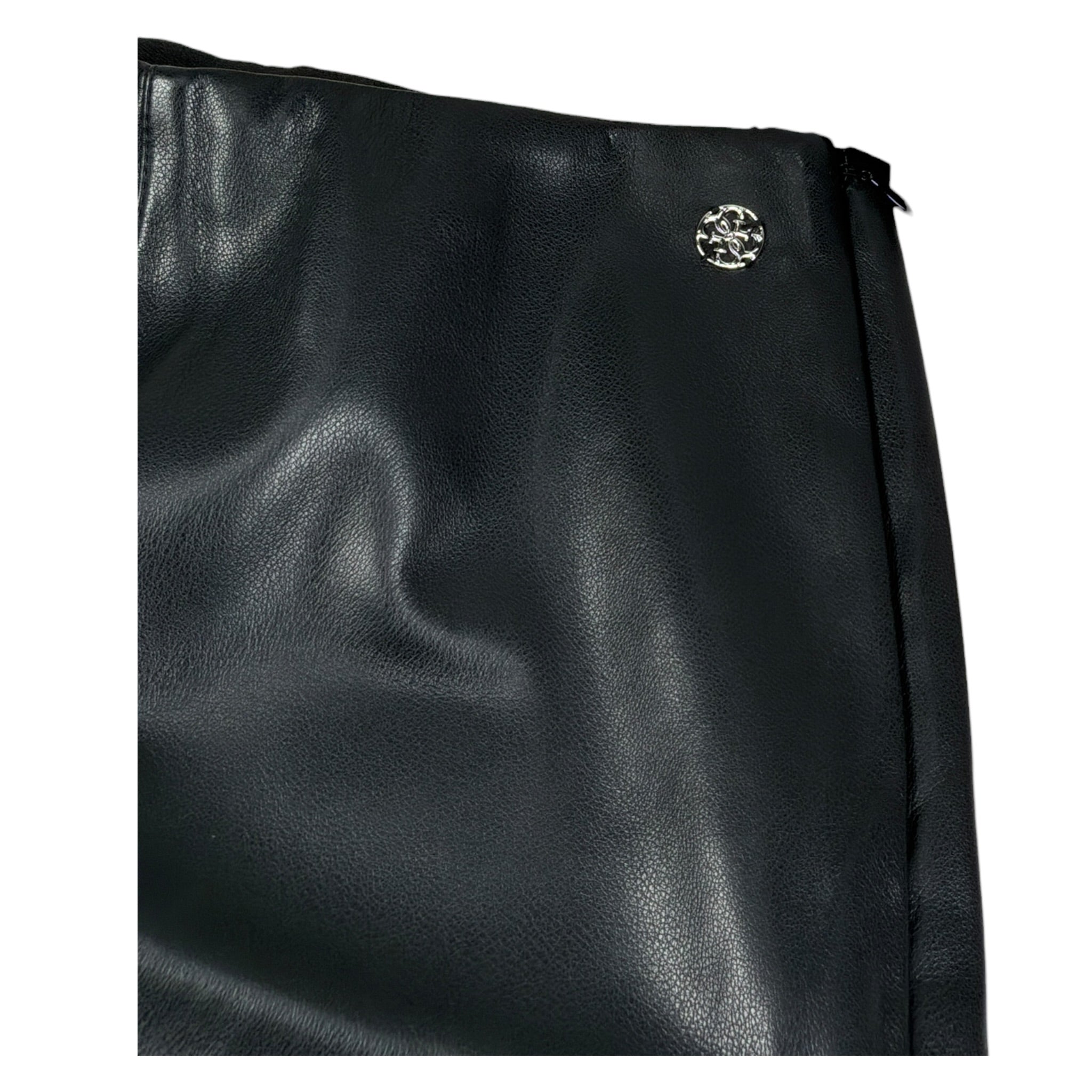 Guess Pantalone In Ecopelle tinta unita Modello Zampa Nero per Bambina J4BB04WE8D0 NERO GUESS 