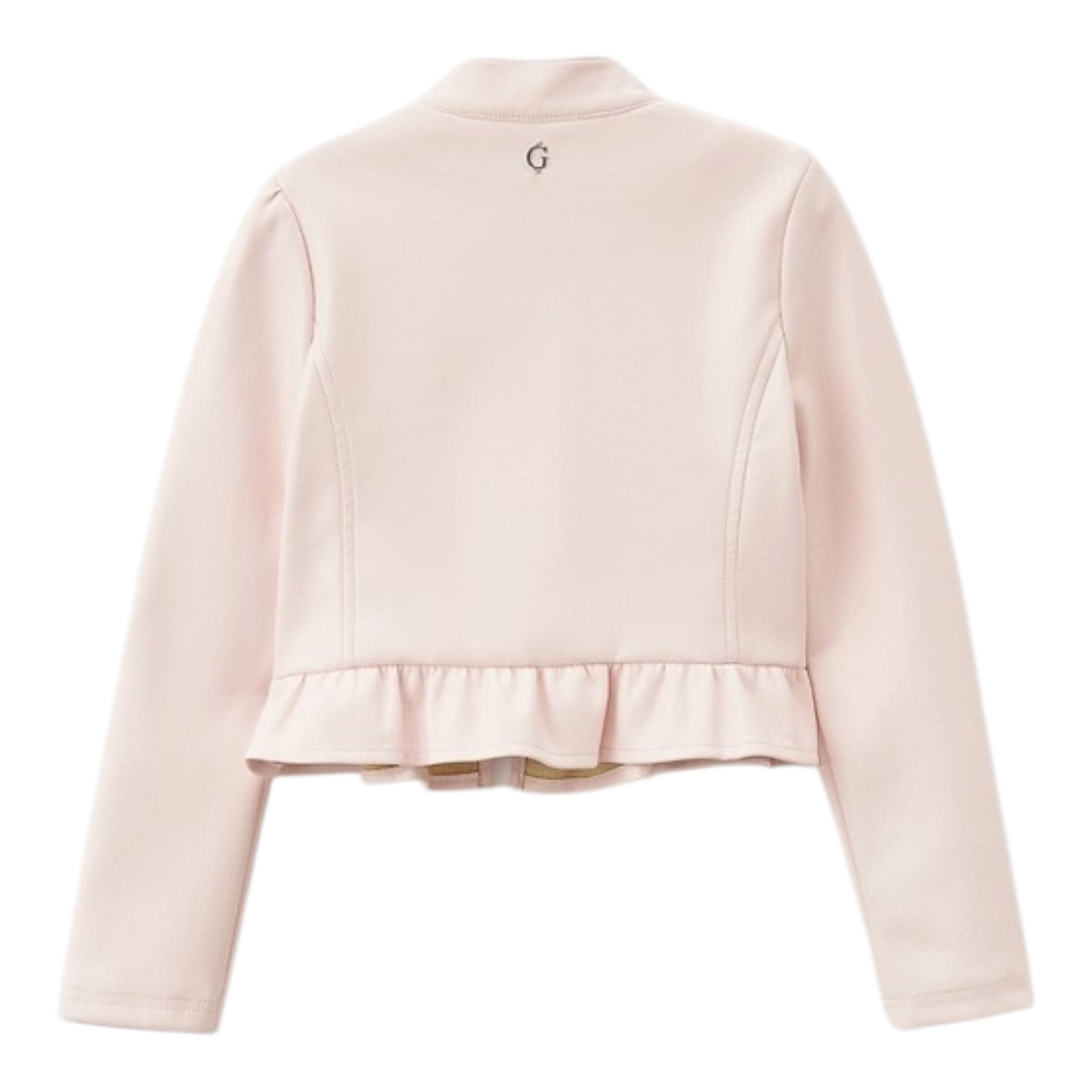 Guess Giubbino tinta unita In Ecopelle con Zip Rosa per Bambina J4RL08WE8D0 ROSA GUESS 