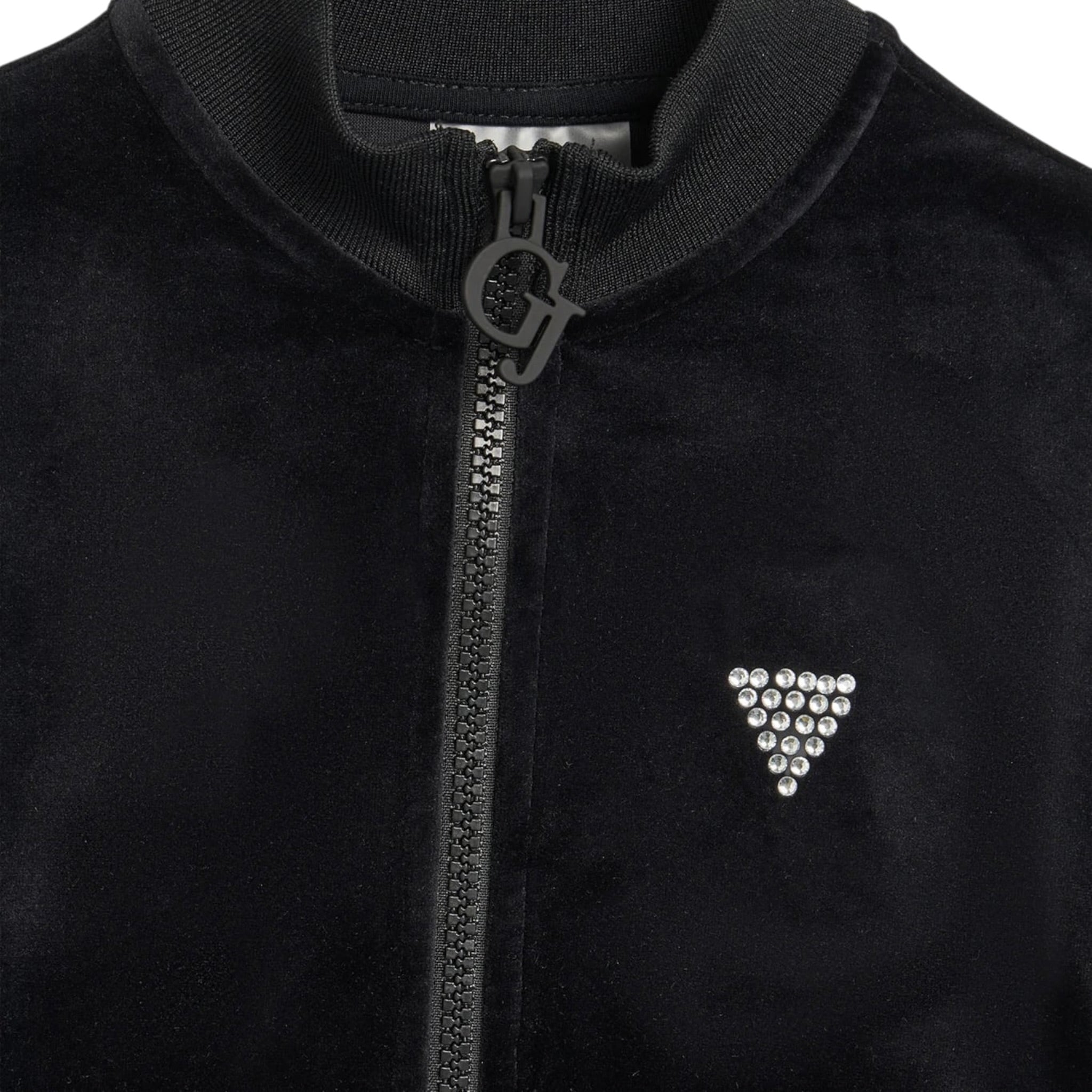 Guess Felpa tinta unita con Zip In Velluto Nero per Bambina J4RQ22K0232 NERO GUESS 