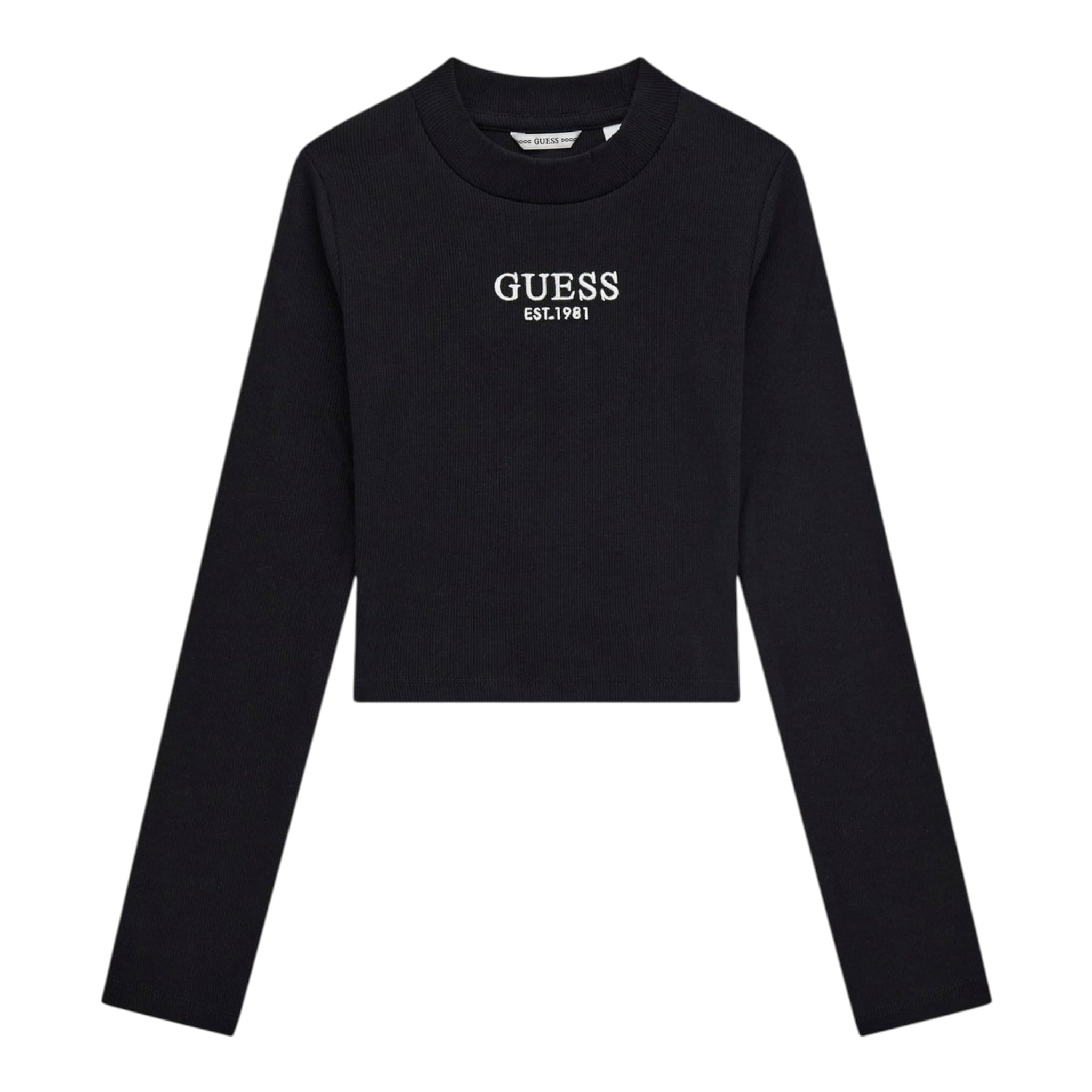 Guess Shirt tinta unita con Stampa Logo Nero per Bambina J4YI49KBZP4X NERO GUESS 