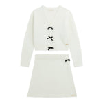 Guess Completo 2Pz Maglia-Gonna tinta unita con Fiocchi Bianco per Bambina J5BG00Z0970 BIANCO GUESS 