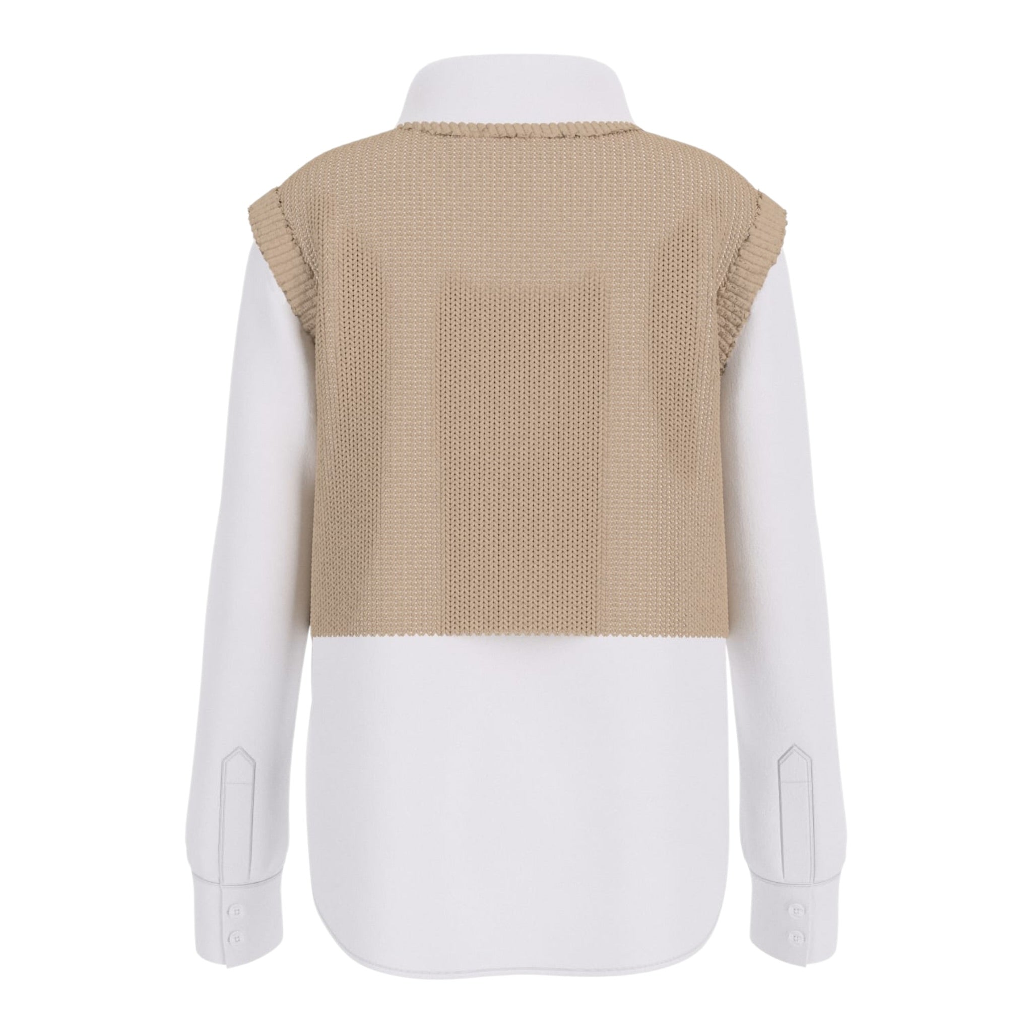 Guess Camicia con Gilet Bicolore Bianco/Beige per Bambina J5BH01WBHQ0 BIANCO/BEIGE GUESS 