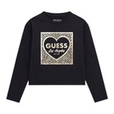 Guess Shirt tinta unita con Stampa Nero per Bambina J5BI01J1314 NERO GUESS 