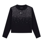 Guess Shirt tinta unita con Brillantini Nero per Bambina J5BI06J1314 NERO GUESS 