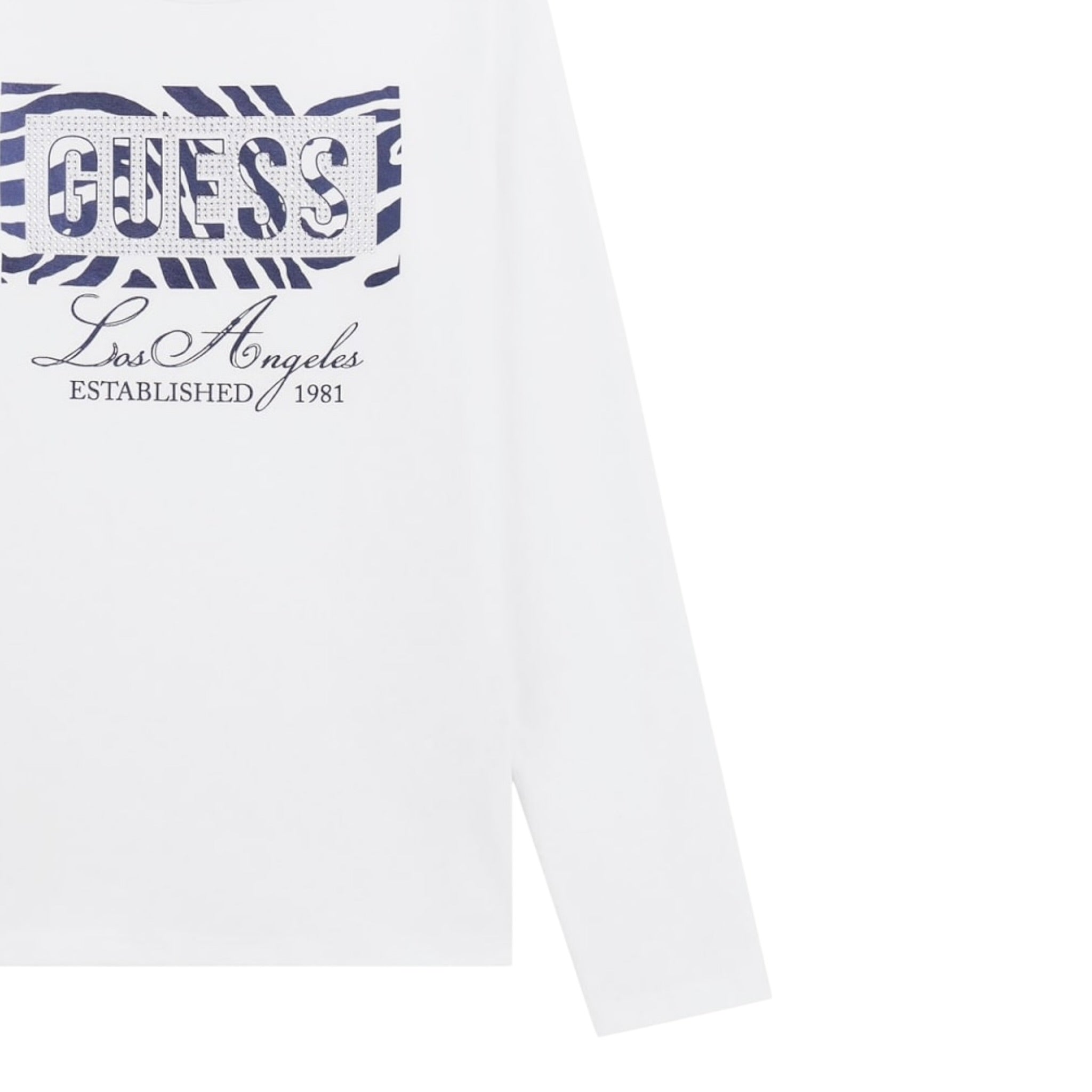 Guess Shirt tinta unita con Stampa Bianco per Bambina J5BI25J1314 BIANCO GUESS 