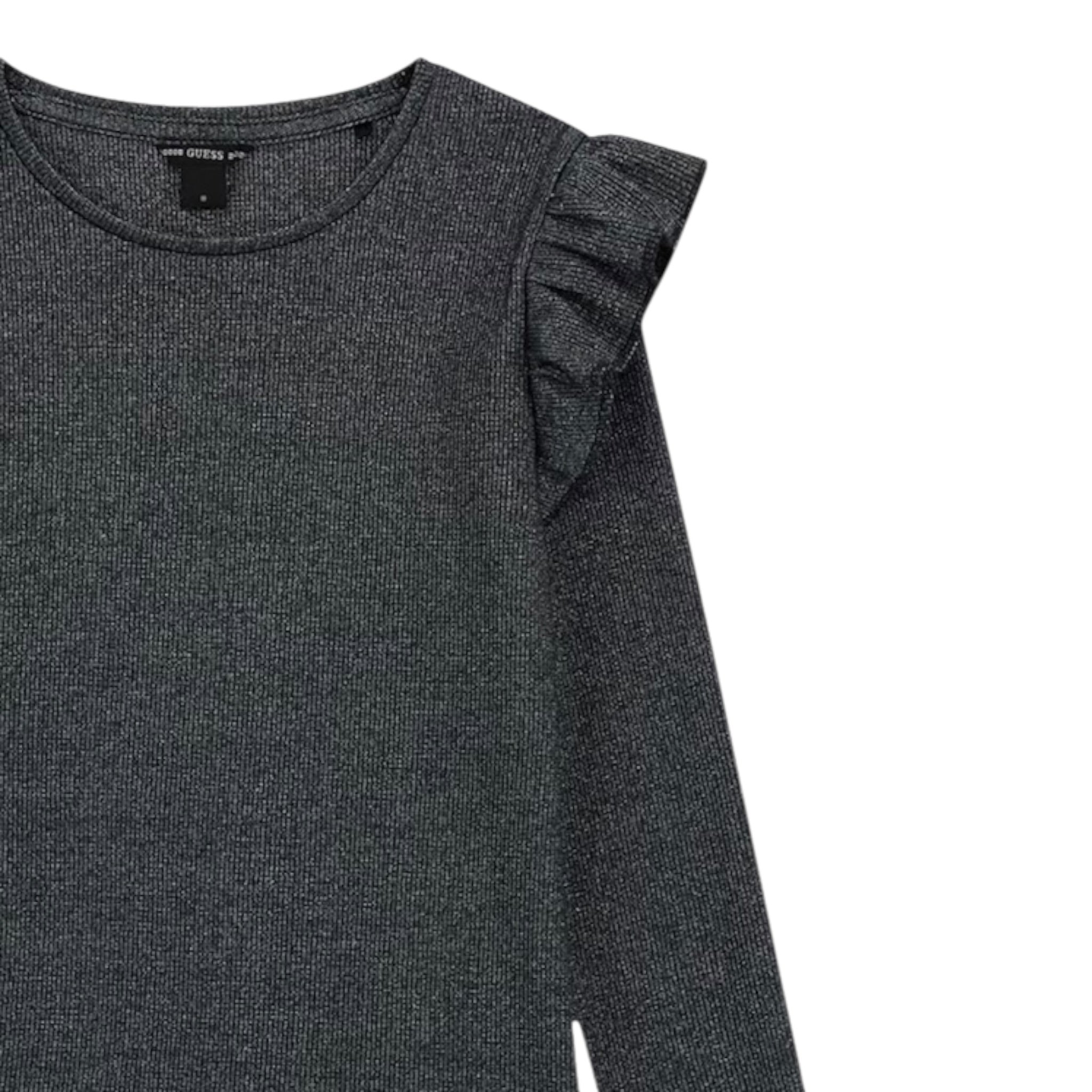 Guess Shirt tinta unita con Balze Grigio per Bambina J5BI34K0670 GRIGIO GUESS 