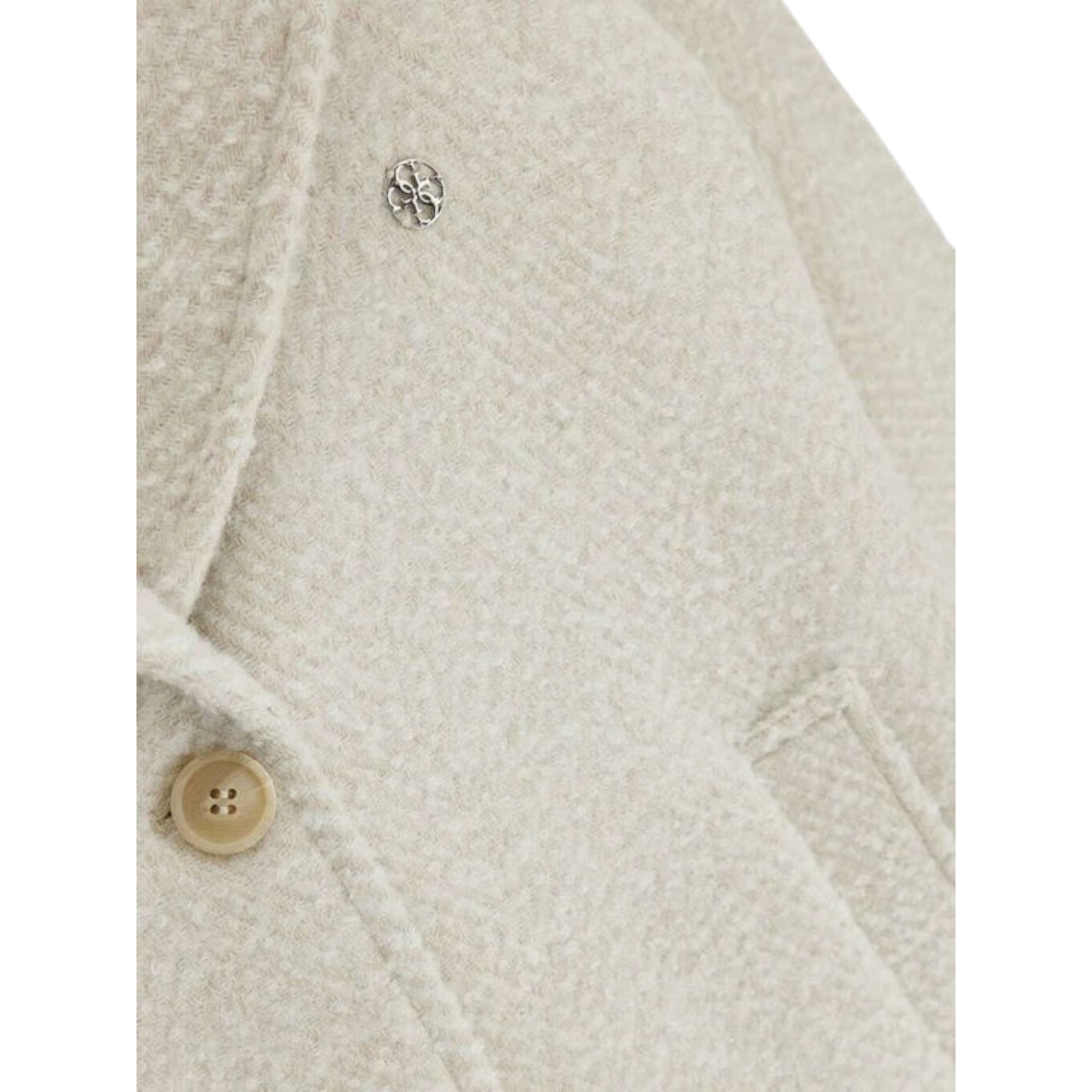 Guess Cappotto tinta unita con Bottoni Panna per Bambina J5BL20W3100 PANNA GUESS 