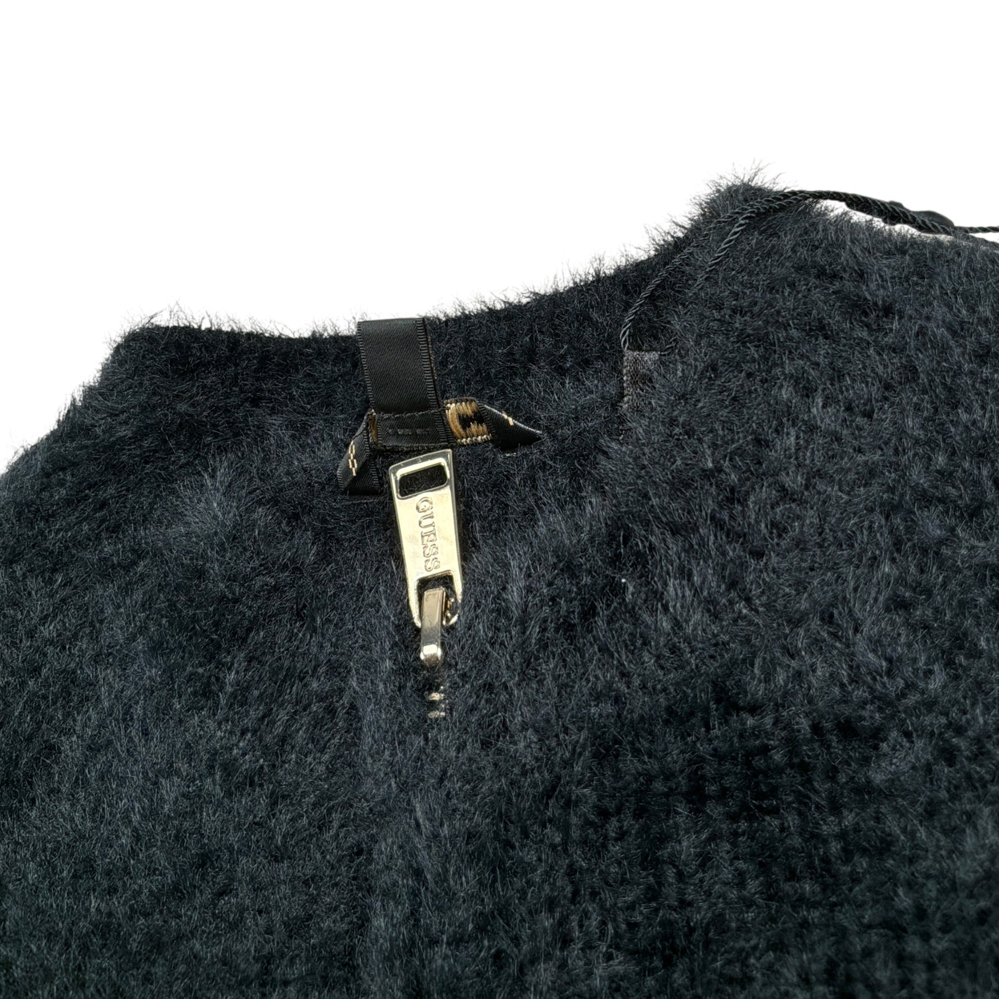 Guess Maglia tinta unita con Zip Nero per Bambina J5BR18Z3BJ0 NERO GUESS 